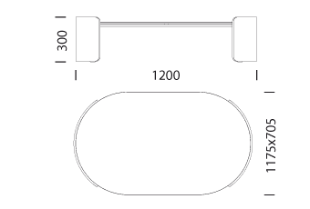 Кофейный, журнальный столик Pedrali Parenthesis - P10006 C