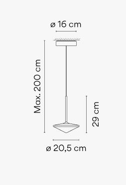 Светильник  потолочный подвесной (Люстра) Vibia Tempo - 5774