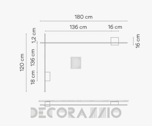 Светильник  настенный настенный (Бра) Vibia Structural - 2615