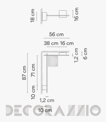 Светильник  настенный настенный (Бра) Vibia Structural - 2620