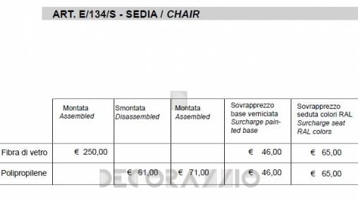 Стул Sigerico ART. E/134/S CHAIR