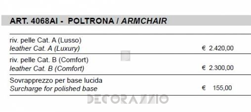 Кресло Sigerico ART. 4068AI ARMCHAIR