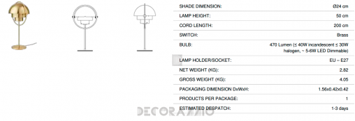 Светильник  настольный (Настольная лампа) Gubi Multi-Lite - 10042036