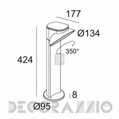 Светильник уличный напольный накладной (Светильник уличный) Delta Light Tweeter - 206 43 811 930 N