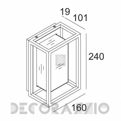 Светильник уличный настенный накладной (Бра уличное) Delta Light Montur - 232 212 82 B